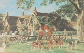 After Elizabeth Sharp. The Belvoir At Knipton, limited edition print, 235/850, signed by the Duke o