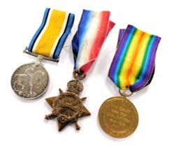 Three WWI medals, named to Dvr. G Greatrix, Royal Field Artillery, comprising 1914-15 Star, Great Wa