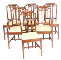 A set of six Art Nouveau style mahogany dining chairs, for John Cayson and Company Limited, Furnishe