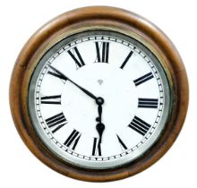 An early 20thC mahogany cased circular wall clock, by The Ansonia Clock Company, circular dial beari