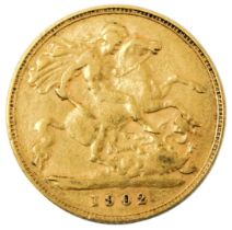 An Edward VII gold half sovereign 1902, 4.0g.