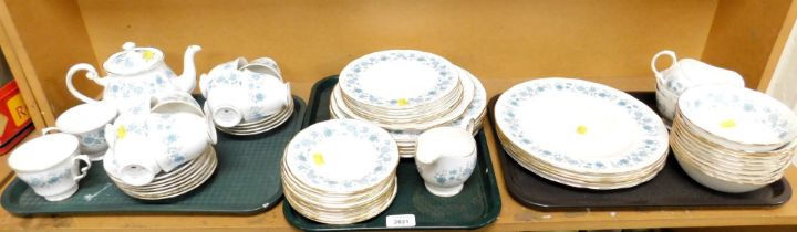A Colclough part tea and dinner service, including teapots, plates, large plates, saucers, bowls, et