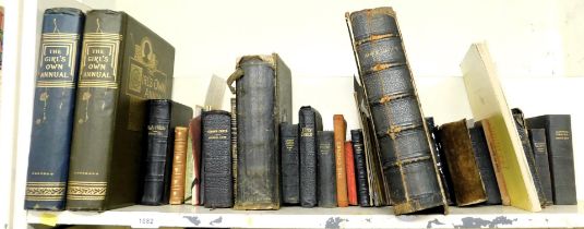 Books, including The Girls Own Annual, Holy Bible, Common Prayer, etc. (1 shelf)