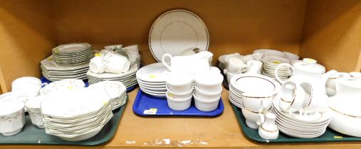 Ceramics, including part dinner and tea wares, coffee pots, cups, saucers, etc. (5 trays and loose)