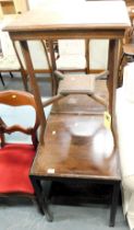 Three mahogany two tier occasional tables.