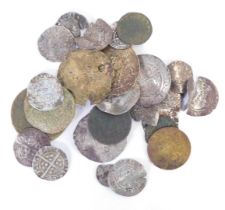 A small collection of early English hammered silver coins, and others. (a quantity)