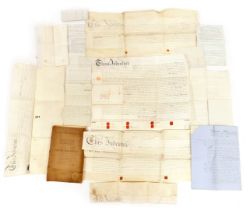 A small collection of predominantly 19thC indentures and legal papers, relating to Melton Mowbray, T