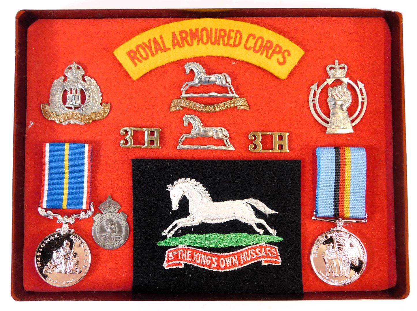 A group of military cloth badges and related items, for Royal Armoured Corps, 3rd Kings Own Hussars, - Image 2 of 4