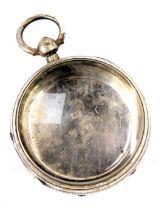 A Victorian silver pocket watch case, Chester 1886, 2.82oz.
