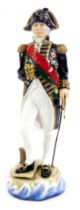 A porcelain figure of Lord Nelson by Michael Sutty, model no 121, limited edition of 500, 37cm high.