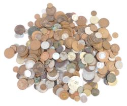 A collection of Georgian and Victorian coins, and others, tokens, etc. (a quantity)