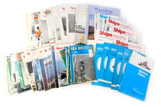 Maritime magazines, including Sea Breezes, Ships Monthly, and Warship International. (a quantity)