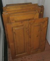 Various John Gresham oak kitchen cabinet doors, and drawer fronts.