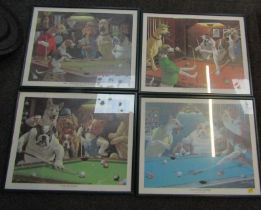 After Arthur Sarnoff. Four prints to include The Scratching Beagle.