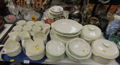 A Royal Doulton part dinner and tea service decorated in the Caprice pattern, further part tea and d