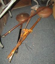 A group of copper wares, to include warming pans, coaching horn, etc. (a quantity)