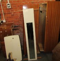 A mid century Albro double wardrobe, together with matching dressing table. (2)
