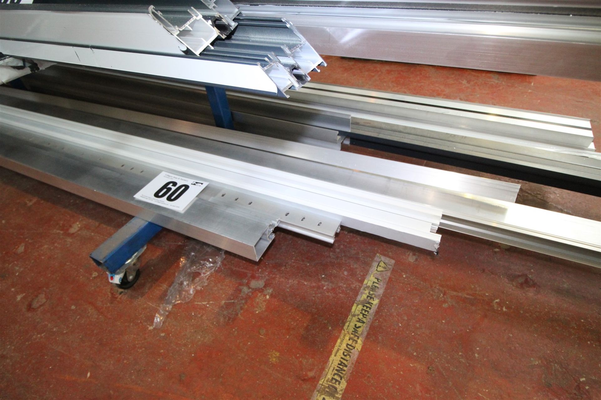 CONTENTS OF BOTTOM LAYER DOWN OF RACK (SHELF 40INCH WIDE) OF ALUMINIUM EXTRUSION.