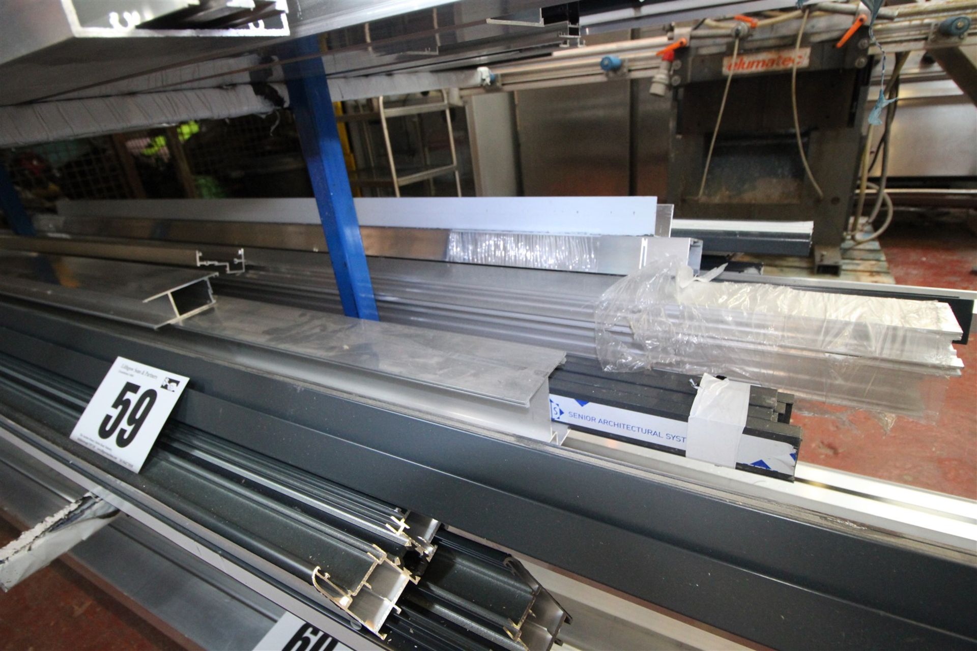 CONTENTS OF NEXT LAYER DOWN OF RACK (SHELF 40INCH WIDE) OF ALUMINIUM EXTRUSION & BOX SECTION.