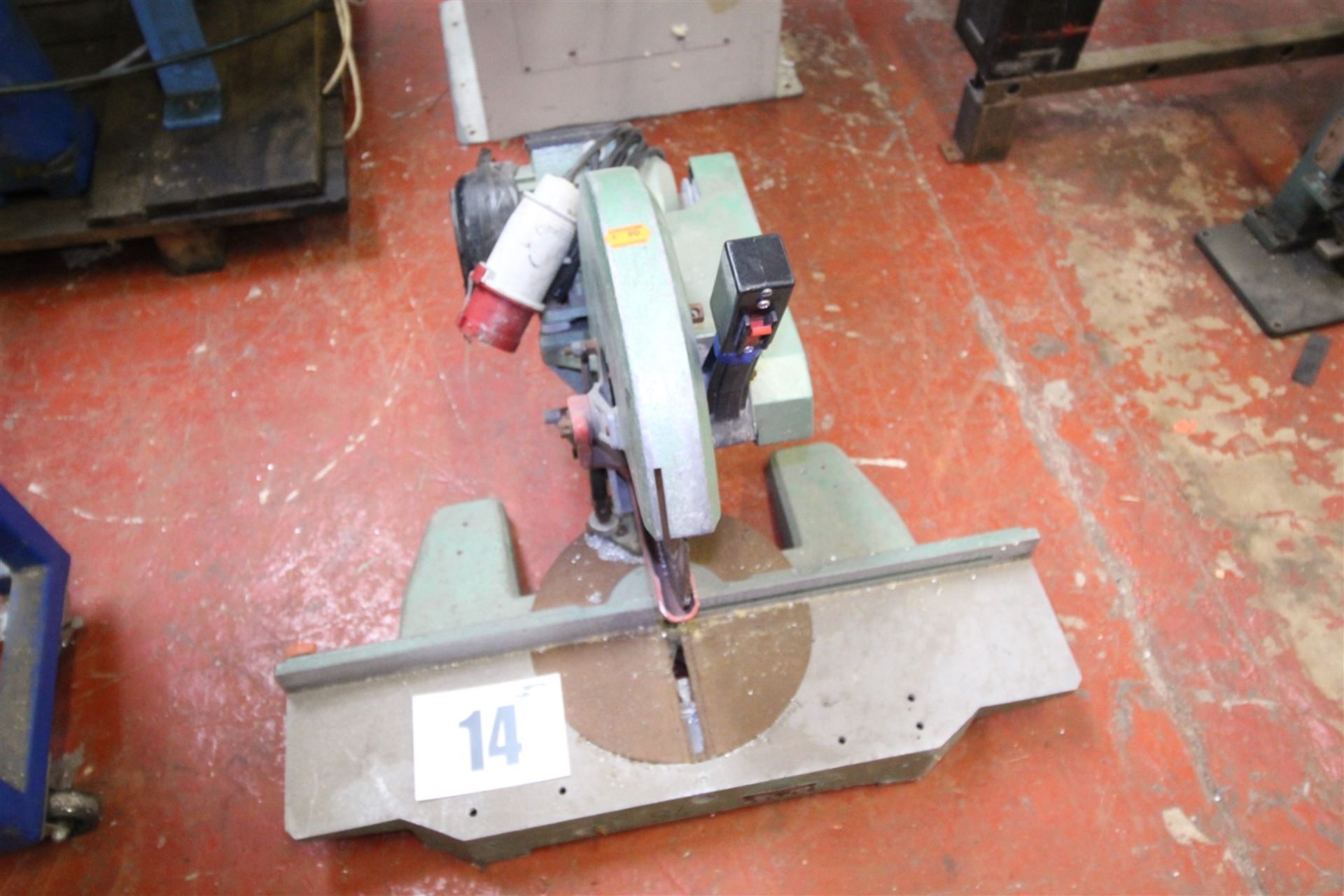 WEGOMA TYPE S4T, 3-PHASE ELECTRIC, TABLE TOP CHOP SAW.