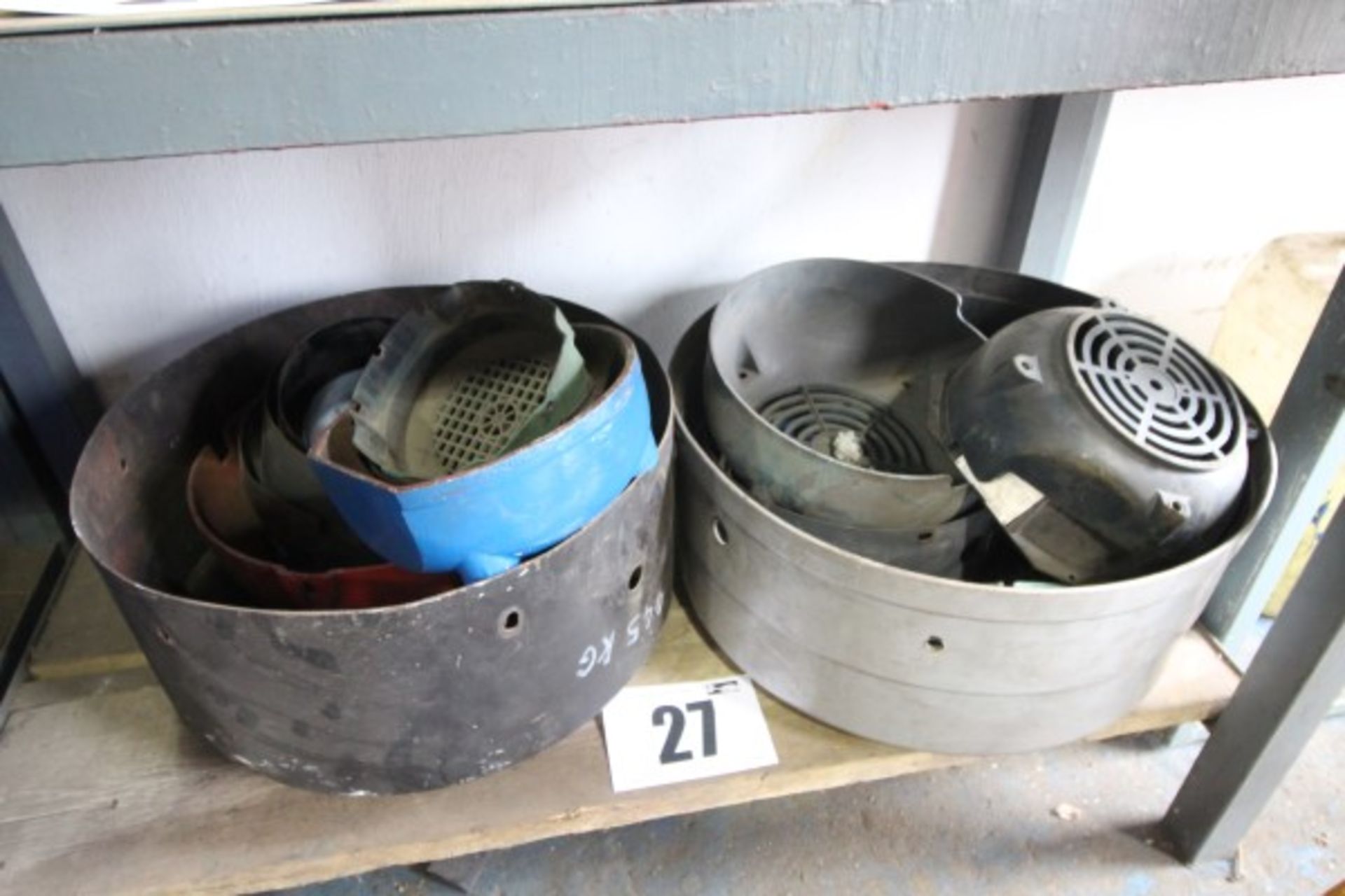 CONTENTS ON SHELF UNDER BENCH OF ELECTRIC MOTOR COWLS