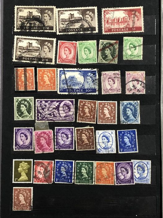 Philatelist interest - collection of British pre-decimal stamps including Elizabeth II