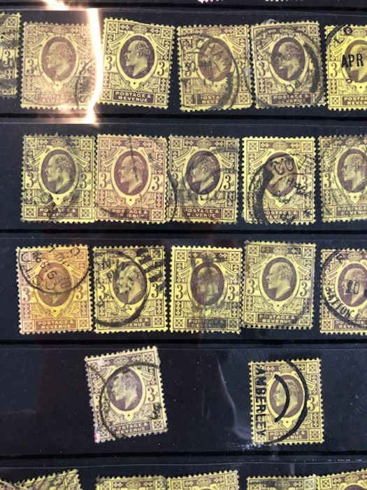 Philatelist interest - King Edward VII 3d yellow (38) & Edward VII Rose one penny stamps (27 in - Image 4 of 6