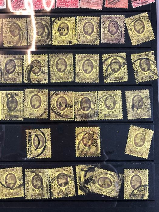 Philatelist interest - King Edward VII 3d yellow (38) & Edward VII Rose one penny stamps (27 in - Image 5 of 6