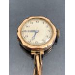 9ct Gold watch on 9ct gold strap A/F total weight approx 21.8g