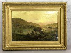 19th Century oil on canvas 'Thirlmere', signed lower left W GRAY (Possibly William Gray) approx 60cm