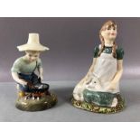 Two Royal Doulton figurines, "Heidi 2975 and River Boy 2128"