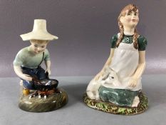 Two Royal Doulton figurines, "Heidi 2975 and River Boy 2128"