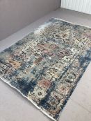Contemporary blue ground 'Soraya Traditional' rug, approx 160cm x 230cm