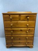 Pine chest of six drawers by Lovelace Country Furniture, approx 90cm x 46cm x 102cm tall