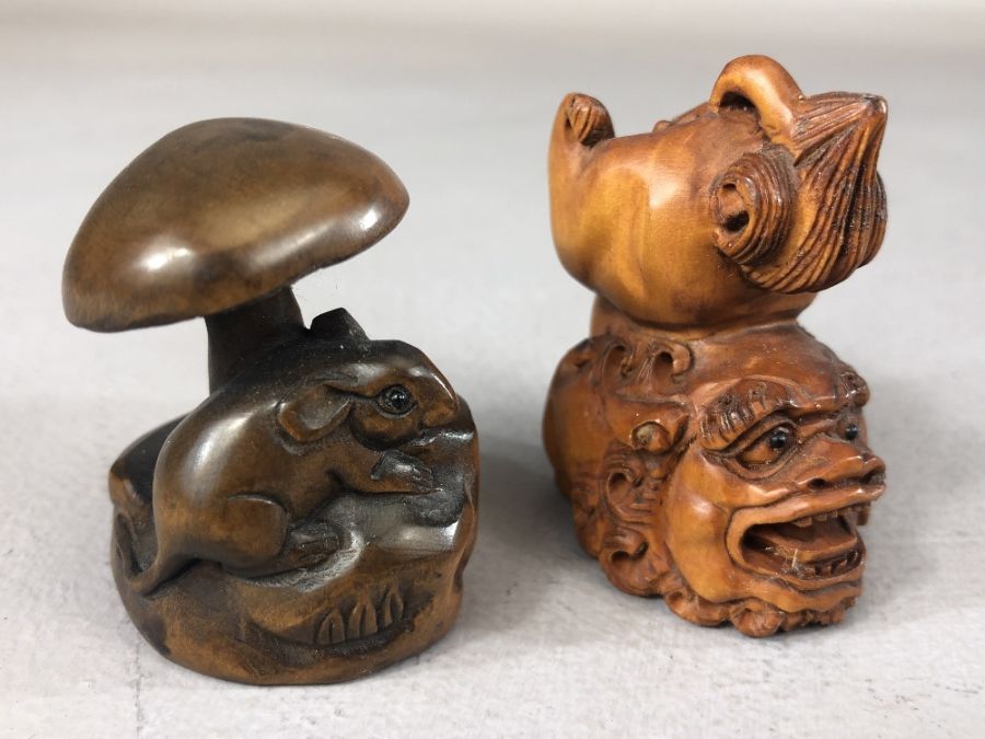 Collection of Japanese Netsuke (9 in total) - Image 6 of 7