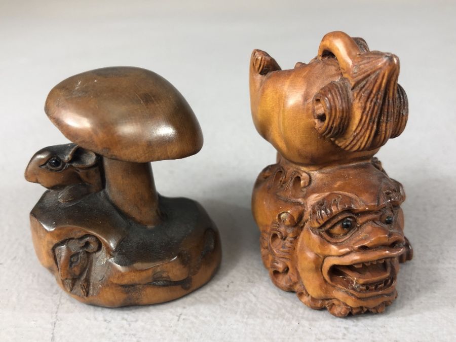 Collection of Japanese Netsuke (9 in total) - Image 5 of 7