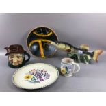 Collection of ceramics to include Poole, Royal Doulton and a leaping fish by Jema