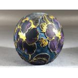 JONATHAN HARRIS - contemporary studio glass Golden Cameo 'TRIAL' paperweight, decorated with gold