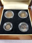 A four coin Sterling Silver Maundy money set, all dated 1911, in case.