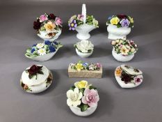 Collection of Posey vases to include Royal Albert, Royal Doulton, Ansley etc (10, 2 x A/F)