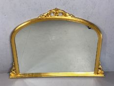 Modern gilt framed over mantle mirror, approx 140cm x 105cm