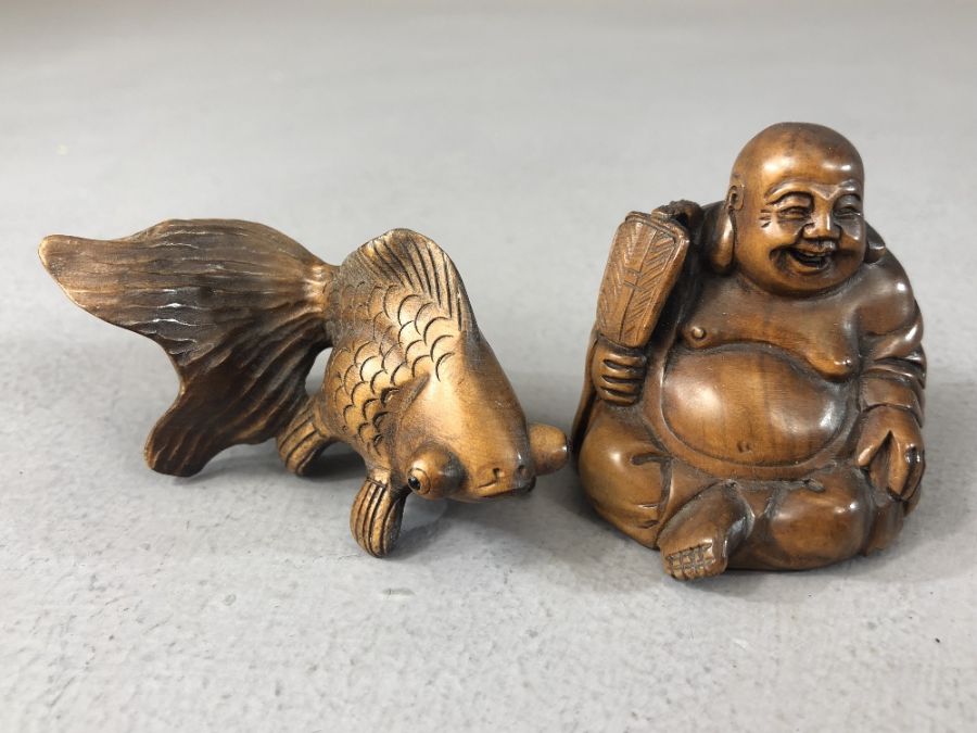 Collection of Japanese Netsuke (9 in total) - Image 3 of 7