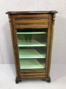 Glass fronted four shelved display unit, approx 49cm x 41cm x 92cm