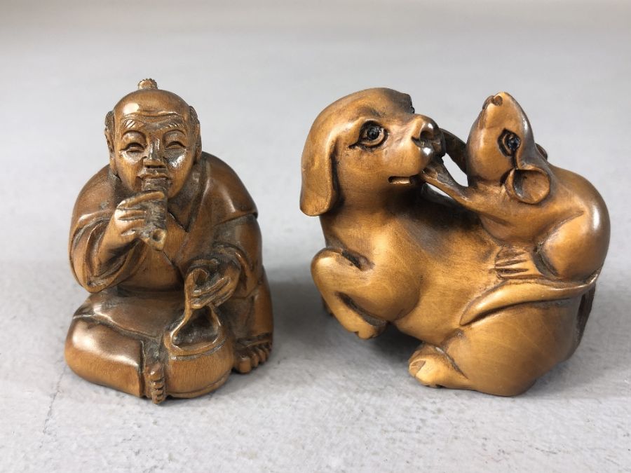 Collection of Japanese Netsuke (9 in total) - Image 4 of 7