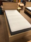 IKEA single light wood-effect bed frame and single mattress