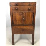 Antique pot cupboard and wash-stand or bedside table, approx 46cm x48cm x 85cm