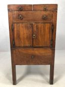 Antique pot cupboard and wash-stand or bedside table, approx 46cm x48cm x 85cm