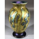 OKRA - Contemporary studio glass baluster vase, an Okra guild piece, designed by Richard P. Golding,