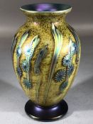 OKRA - Contemporary studio glass baluster vase, an Okra guild piece, designed by Richard P. Golding,