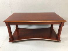 Reproduction coffee table, approx 51cm x 94cm x 45cm